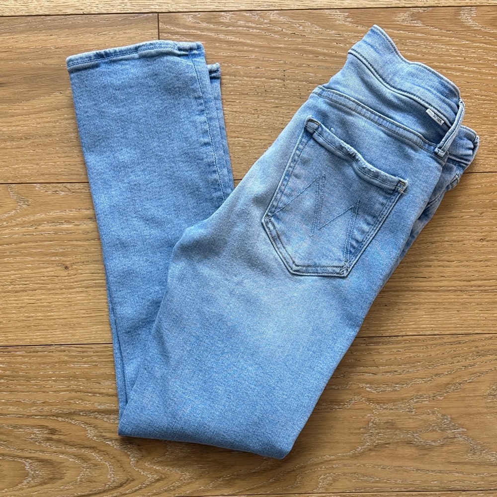MOTHER Sky Blue Skinny Jeans